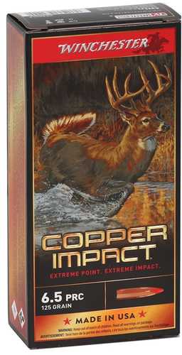 Winchester Copper Impact 6.5 Prc 125 Grain Extreme Point Copper 3100 fps 20 Rounds