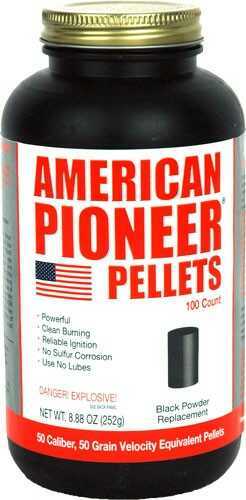 <span style="font-weight:bolder; ">American</span> <span style="font-weight:bolder; ">Pioneer</span> Powder 50 Caliber Pellets 100 Per Container Md: APP5050P
