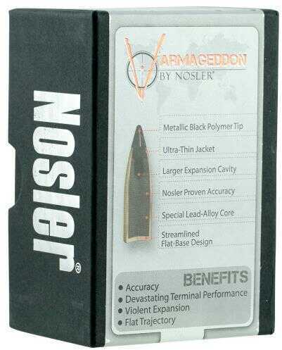 Nosler 22 Caliber .224 Diameter 53 Grain Flat Base Tipped Varmageddon 250 Count