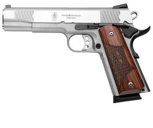 Click to see larger image. Smith & Wesson SW1911 45 ACP E 5" Barrel Stainless Steel 8 Round Semi Automatic Pistol 108482