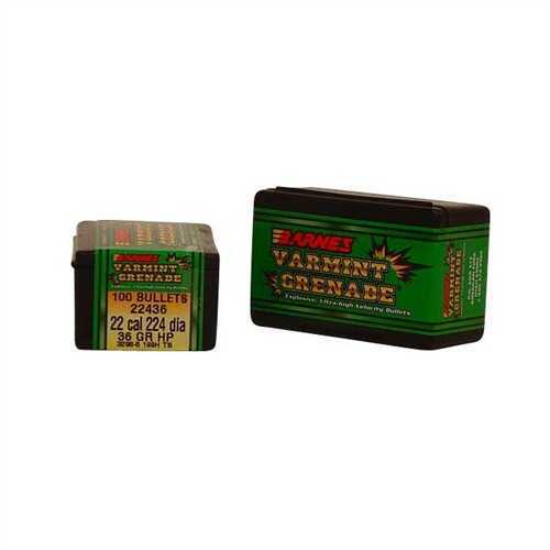 Barnes Bullets 22 Caliber 36 Grain Varmint Grenade (Per 100) 22436