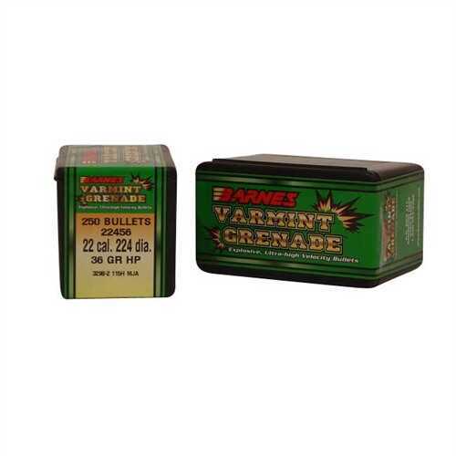 Barnes Bullets 22 Caliber 36 Grain Varmint Grenade (Per 250) 22456-img-0