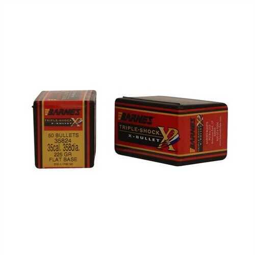 Click to see larger image. Barnes Bullets 35 Caliber 225 Grain Triple Shock X Flat Base (Per 50) 35824