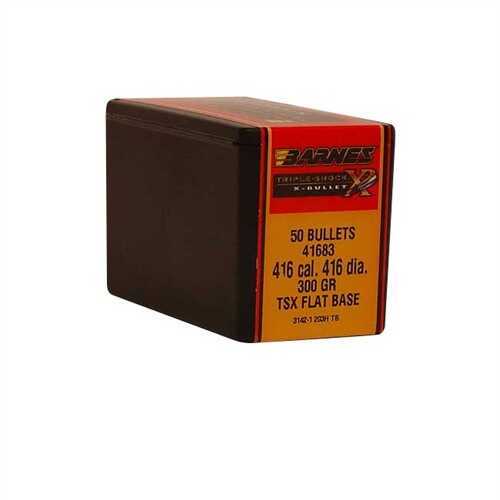 Click to see larger image. Barnes Bullets 416 Caliber .416" 300 Grains TSX Flat Base (Per 50) 41683