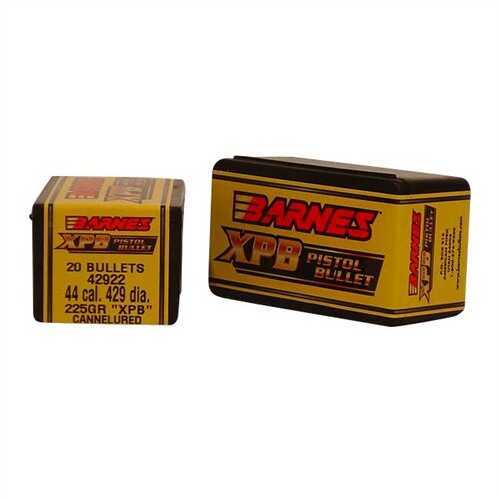 Barnes Bullets 44 Caliber 225 Grain X Pistol (Per 20) 42922