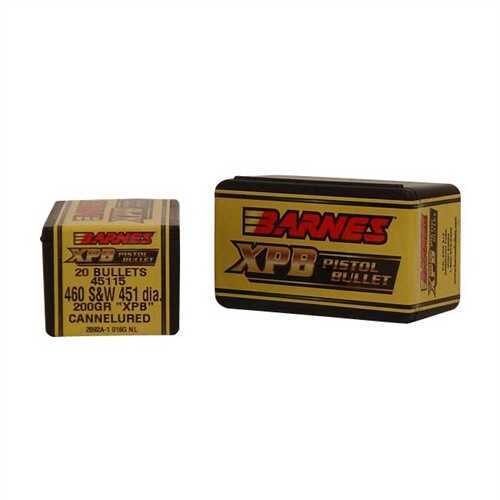 Barnes Bullets 460 Caliber 200 Grain X Pistol (Per 20) 45115