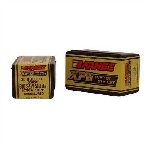 Barnes Bullets 500 Caliber 375 Grain X Pistol (Per 20) 50028