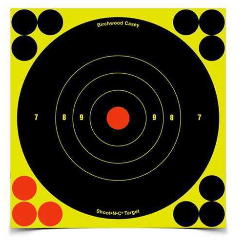 Birchwood Casey Shoot-N-C Targets: Bulls-Eye 5.5" Round (Per 12) 34512