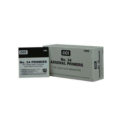 CCI #34 Military Primers for 7.62MM Nato Box of 1000