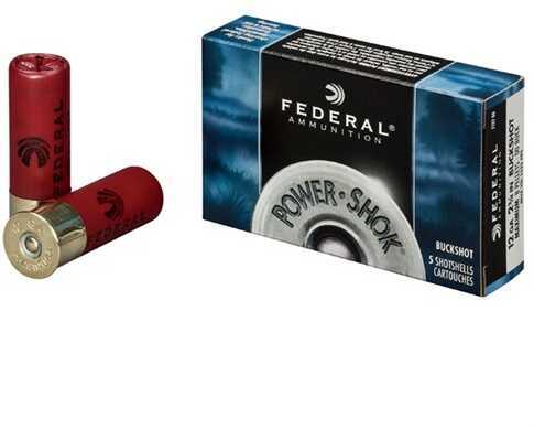 12 Gauge 5 Rounds Ammunition Federal Cartridge 2 3/4" 27 Pellets Lead #4 Buck