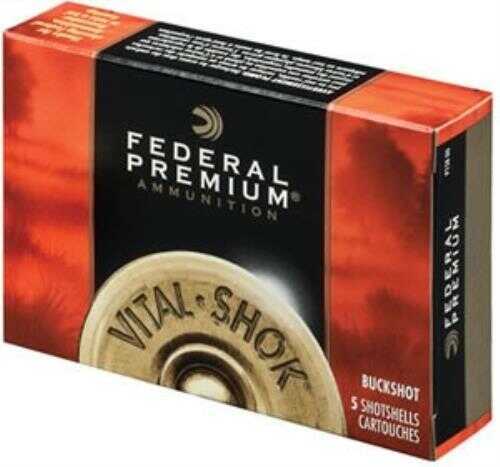 12 Gauge 5 Rounds Ammunition Federal Cartridge 3" 15 Pellets Lead #00 Buck