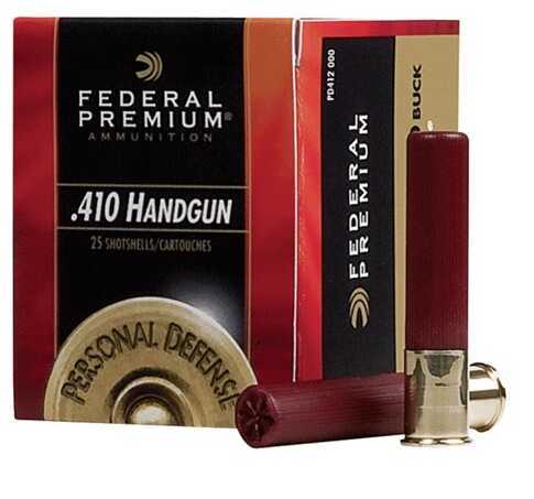 410 Gauge 20 Rounds Ammunition Federal Cartridge 3" 9 Pellets Lead #4 Buck