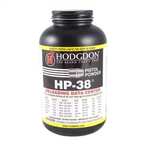 Click to see larger image. Hodgdon HP38 Smokeless 1 Lb Reloading Powder