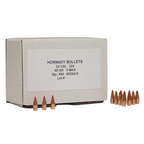Hornady Bullet 22 Cal (.224) 40 Grain V-Max 500 Box