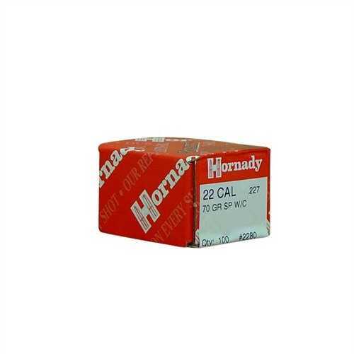 Hornady 22 Caliber Bullets (.227) 70 Grains SP w/ Cann (Per 100) 2280