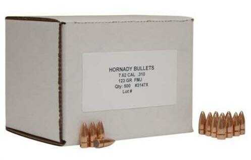 Hornady Bullets 7.62 Caliber .310 123 Grains FMJ 500 per Box Designed for the 7.62X39 Russian.