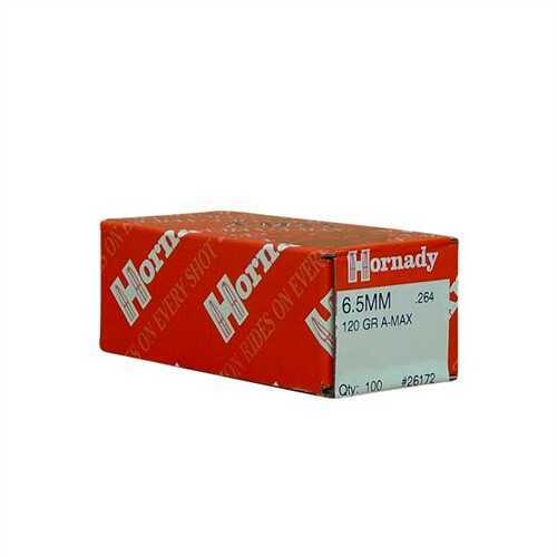 Hornady 6.5mm Bullets .264" 120 Grains (Per 100), A-Max 26172