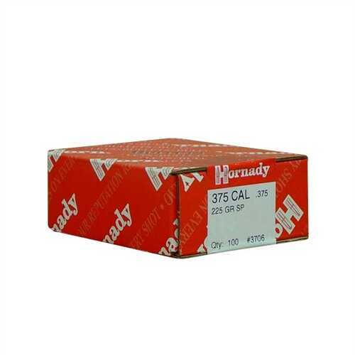 Hornady 375 Caliber Bullets 225 Grains SP (Per 100) 3706