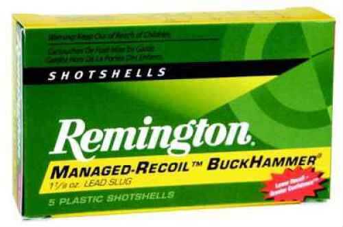 12 Gauge 5 Rounds Ammunition Remington 2 3/4" 1 1/8 oz Lead #Slug