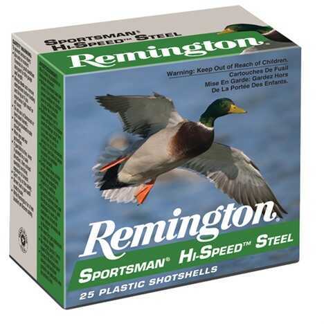 12 Gauge 25 Rounds Ammunition Remington 3" 1 1/4 oz Steel #4