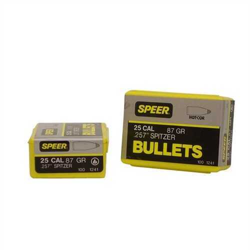 Speer 25 Caliber 87 Grains Spitzer SP (Per 100) 1241