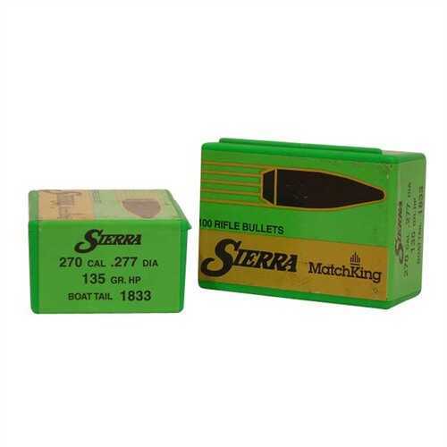 Click to see larger image. Sierra 270 Caliber 135 Grains HPBT Match (Per 100) 1833