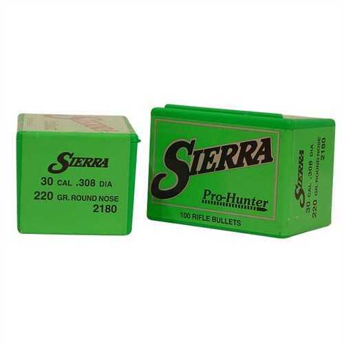 Sierra 30 Caliber 220 Grains RN (Per 100) 2180
