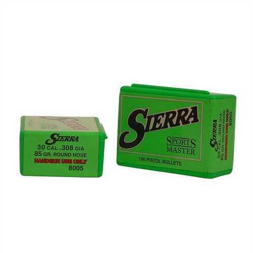 Sierra 30 Caliber 85 Grains RN (Per 100) 8005