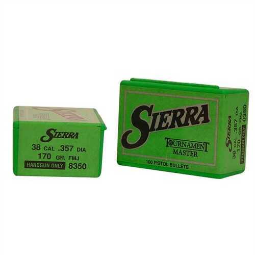 Sierra 38 Caliber 170 Grains FMJ Match (Per 100) 8350