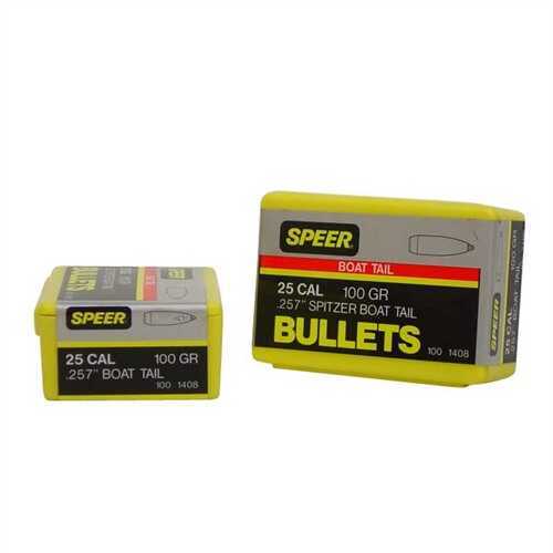 Speer 25 Caliber 100 Grains Spitzer BT SP (Per 100) 1408