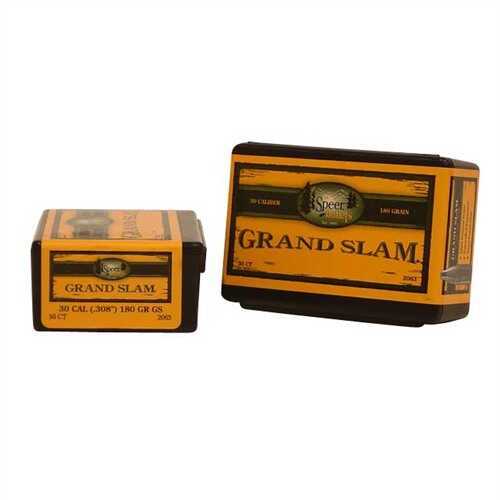 Click to see larger image. Speer 30 Caliber 180 Grains Grand Slam (Per 50) 2063