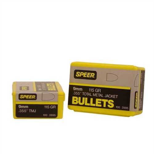 Speer Bullets, 9mm 115 Grains TMJ - Brand New In Package