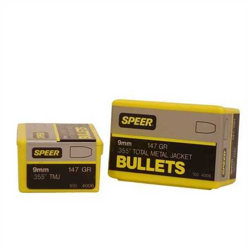 Speer Bullets, 9mm 147 Grains TMJ - Brand New In Package