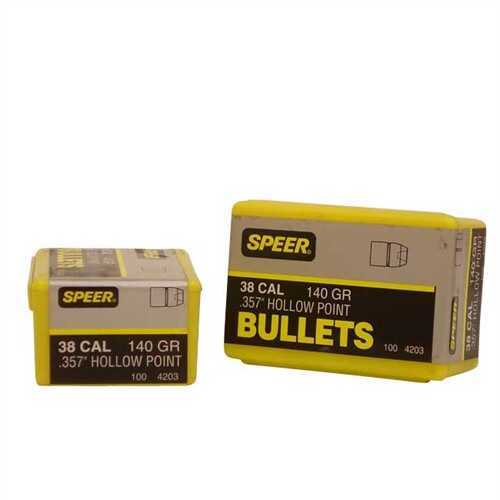 Speer 38/357 Caliber (Per 100) 140 Grains JHP 4203
