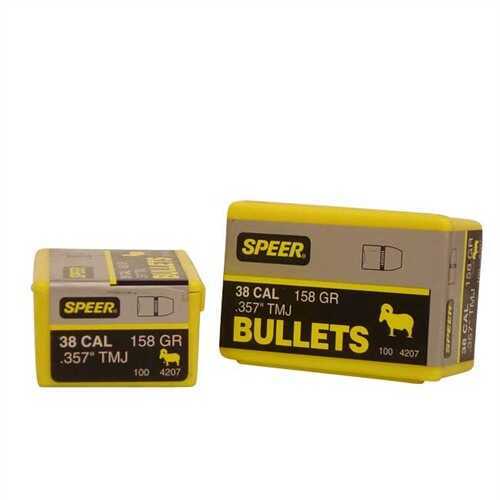 Speer 38/357 Caliber (Per 100) 158 Grains TMJ 4207