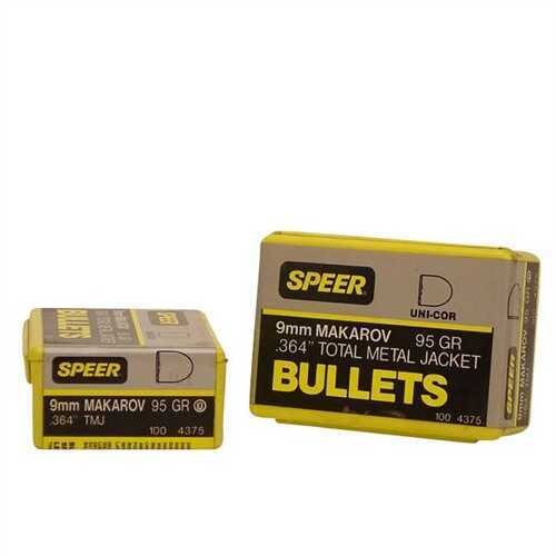 Click to see larger image. Speer 9x18mm Makarov 95 Grains TMJ (Per 100) 4375
