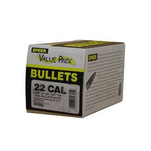 Speer 22 Caliber (.224) 50 Grains TNT HP Value Pack/1000 4705