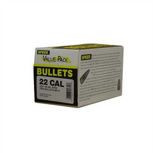 CCI Speer .22 Caliber Varmint Soft Point Spitzer Bullets 55 Grain .224 Diameter 1000 Count Box