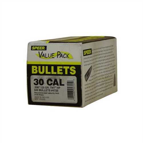 CCI Speer TNT HP 30 Caliber 125 Grains Bullets 500/Bx