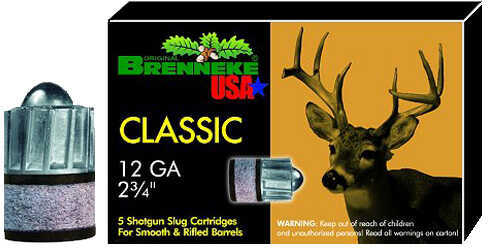 Brenneke USA Ammunition 12 Gauge Classic Mag 2.75In 1/8Oz. Slug (5 rounds Per Box)