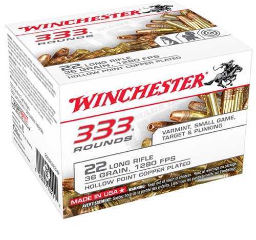 22 Long Rifle 333 Rounds Ammunition Winchester 36 Grain Hollow Point