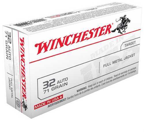 32 ACP 50 Rounds Ammunition <span style="font-weight:bolder; ">Winchester</span> 71 Grain Full Metal Jacket