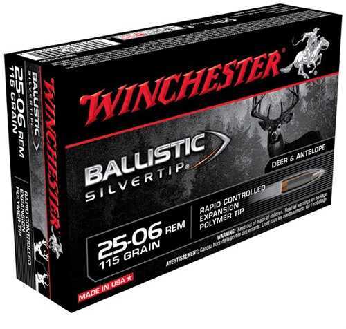 25-06 Remington 20 Rounds Ammunition Winchester 115 Grain Ballistic Tip