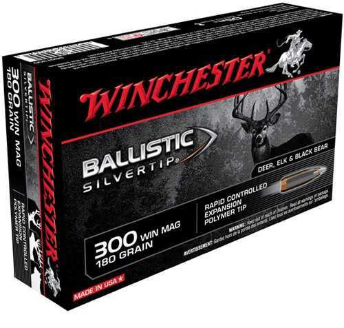 300 <span style="font-weight:bolder; ">Winchester</span> Magnum 20 Rounds Ammunition 180 Grain Ballistic Tip