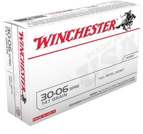 Winchester 30-06 Springfield 147 Grain FMJ - 20 Rounds for Range Practice and Precision