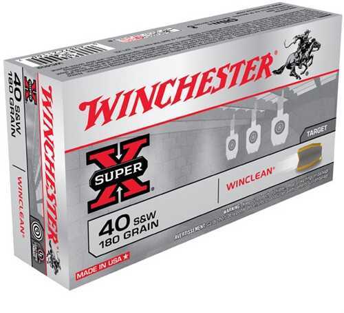 40 S&W 50 Rounds Ammunition Winchester 180 Grain Soft Point