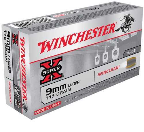 9mm Luger 50 Rounds Ammunition Winchester 115 Grain Soft Point
