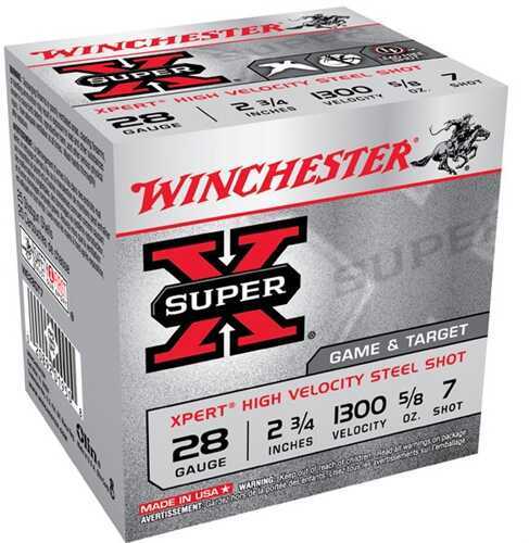 28 Gauge 25 Rounds Ammunition Winchester 2 3/4" 5/8 oz Steel #7