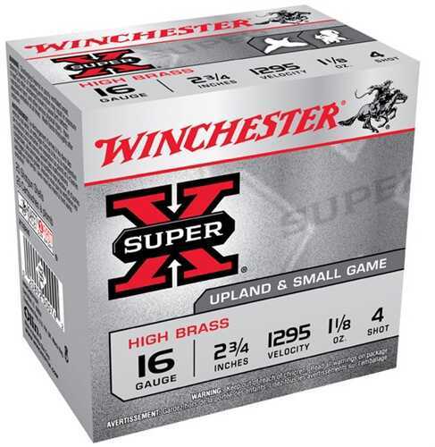 16 Gauge 25 Rounds Ammunition Winchester 2 3/4" 1 1/8 oz Lead #4