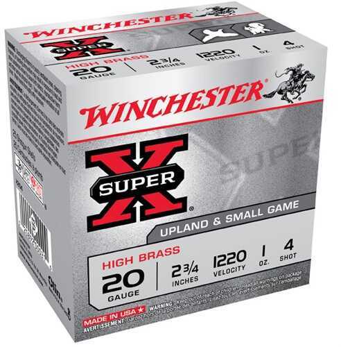 20 Gauge 25 Rounds Ammunition <span style="font-weight:bolder; ">Winchester</span> 2 3/4" 1 oz Lead #4